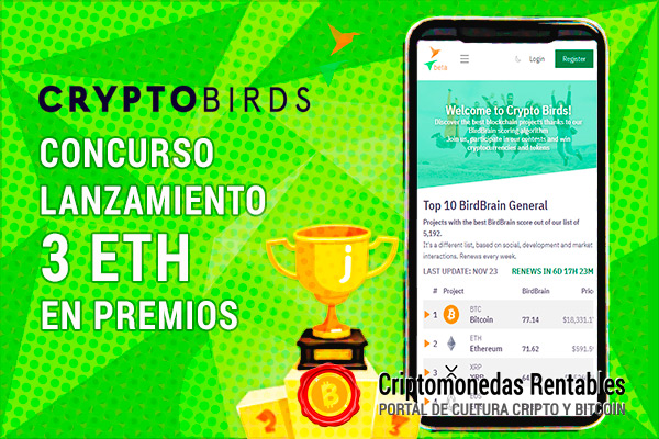 Gana hasta 3 ETH participando del Concurso de Lanzamiento de Crypto Birds Platform